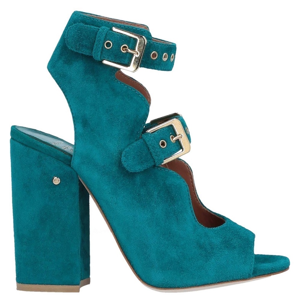 Laurence Dacade Nelen suede heel in deep jade